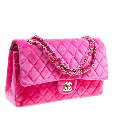 pink velvet chanel bag|vintage chanel velvet bag.